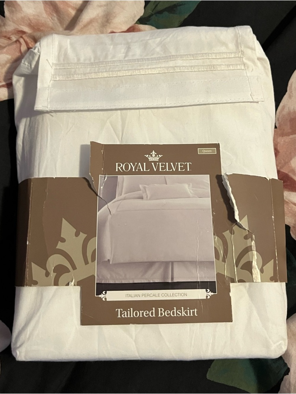 White Tailored Bedskirt - Queen